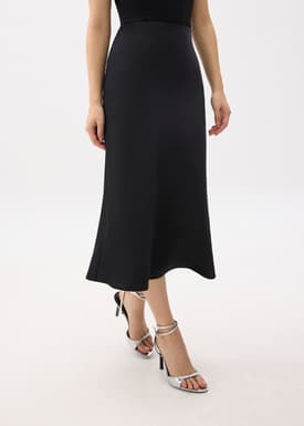 Arii Elastic Satin Bias Cut Midaxi Skirt