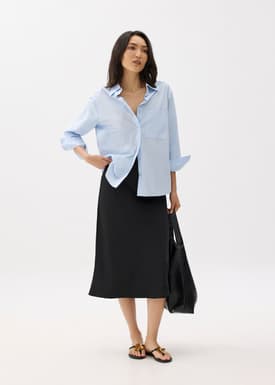 Arii Elastic Satin Bias Cut Midaxi Skirt