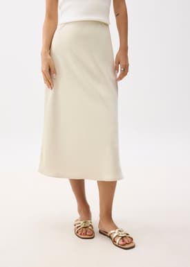 Arii Elastic Satin Bias Cut Midaxi Skirt
