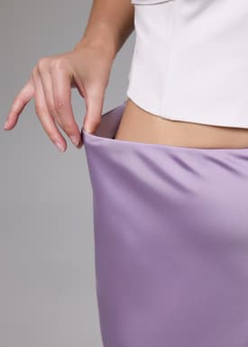 Arii Elastic Satin Bias Cut Midaxi Skirt