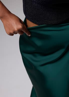 Arii Elastic Satin Bias Cut Midaxi Skirt