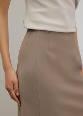 Vera Elastic Reversible Panelled Midi Skirt