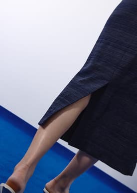 Amelia Jacquard Tweed Column Midi Skirt