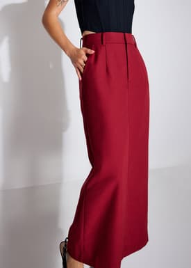 Pevita Tailored Column Maxi Skirt