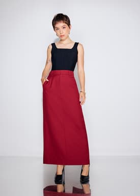 Pevita Tailored Column Maxi Skirt