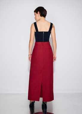 Pevita Tailored Column Maxi Skirt