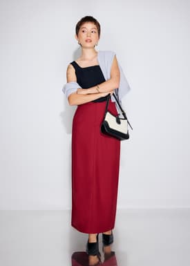 Pevita Tailored Column Maxi Skirt