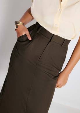 Pevita Tailored Column Maxi Skirt