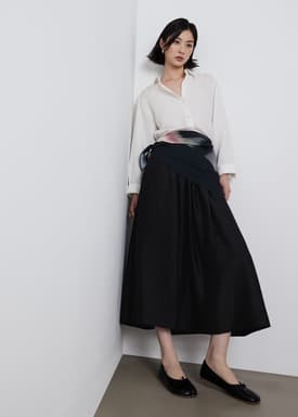 Siora Sheer Flare Maxi Skirt