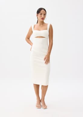 Nicole Padded Cut Out Midi Dress