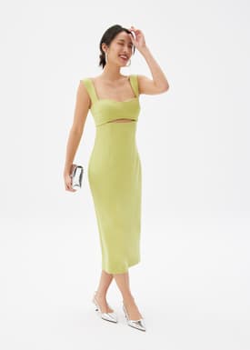 Nicole Padded Cut Out Midi Dress