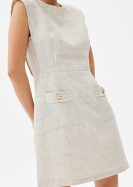 Aria Tweed A-line Mini Dress