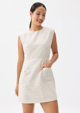 Aria Tweed A-line Mini Dress