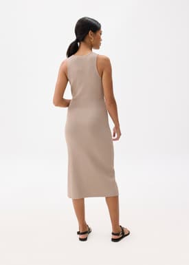 Farah Ribbed Knit Midi Dress