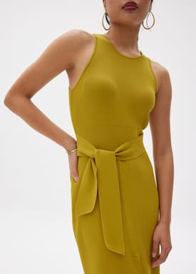 Farah Ribbed Knit Midi Dress