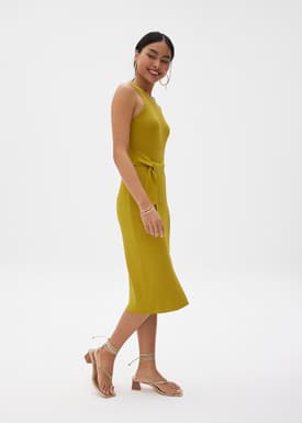 Farah Ribbed Knit Midi Dress