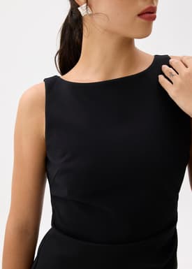 Linh Boat Neck A-line Mini Dress