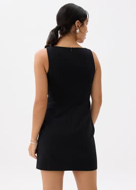 Linh Boat Neck A-line Mini Dress