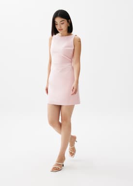 Linh Boat Neck A-line Mini Dress