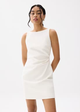 Linh Boat Neck A-line Mini Dress