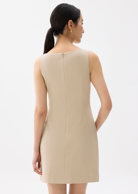 Linh Boat Neck A-line Mini Dress