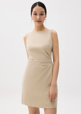 Linh Boat Neck A-line Mini Dress