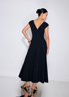 Sofi V-neck Fit & Flare Midaxi Dress