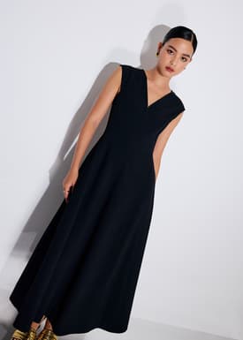 Sofi V-neck Fit & Flare Midaxi Dress