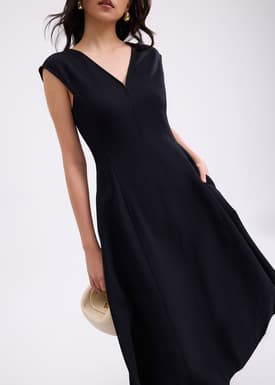 Sofi V-neck Fit & Flare Midaxi Dress