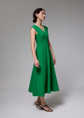 Sofi V-neck Fit & Flare Midaxi Dress