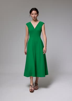 Sofi V-neck Fit & Flare Midaxi Dress