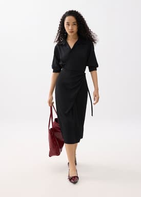 RuchedReady® Xiu Wrap Midi Dress