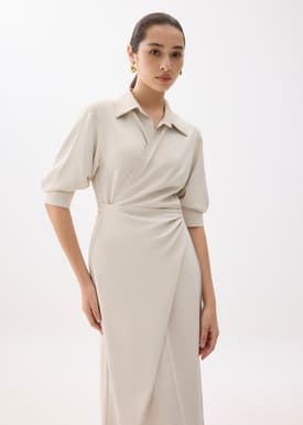 RuchedReady® Xiu Wrap Midi Dress