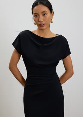 Amala Multi-way Drape Midi Dress