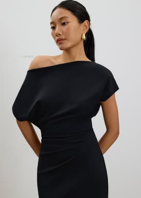 Amala Multi-way Drape Midi Dress