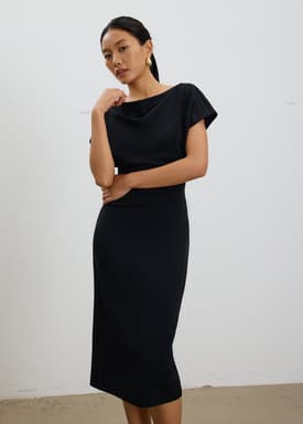 Amala Multi-way Drape Midi Dress