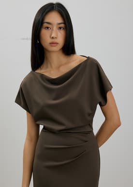 Amala Multi-way Drape Midi Dress