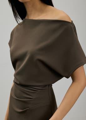 Amala Multi-way Drape Midi Dress