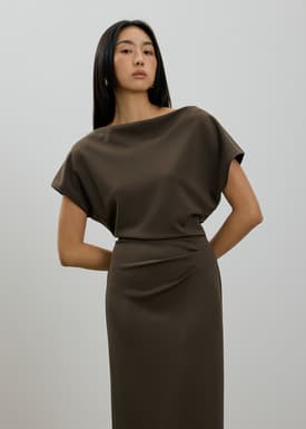 Amala Multi-way Drape Midi Dress