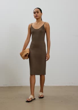 Yara Classic Knit Bodycon Midi Dress