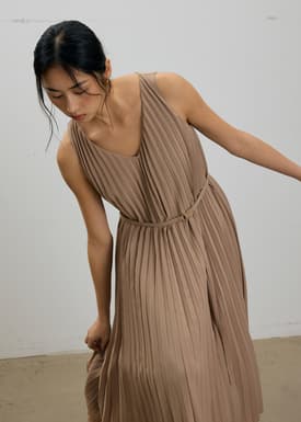 Willa Reversible Sunray Pleated Midaxi Dress