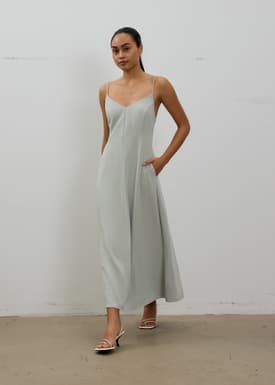 Mara Padded Panelled A-line Maxi Dress
