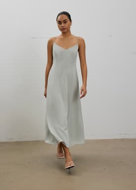 Mara Padded Panelled A-line Maxi Dress