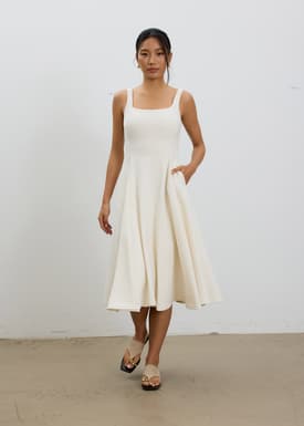 Reina Padded Ballerina Midi Dress