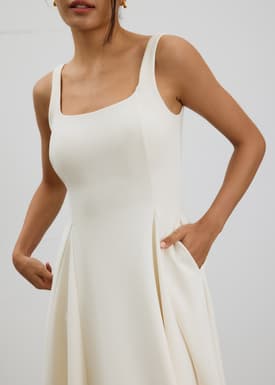Reina Padded Ballerina Midi Dress