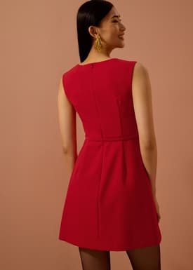Sitti Belted A-Line Mini Dress
