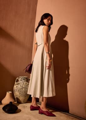 Nurin Panelled Fit & Flare Midaxi Dress