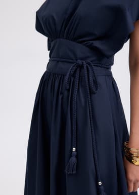 Dahlia Poplin Fit & Flare Midaxi Dress