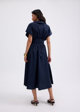 Dahlia Poplin Fit & Flare Midaxi Dress