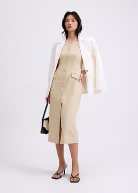 Azalea Straight Neck Column Midaxi Dress